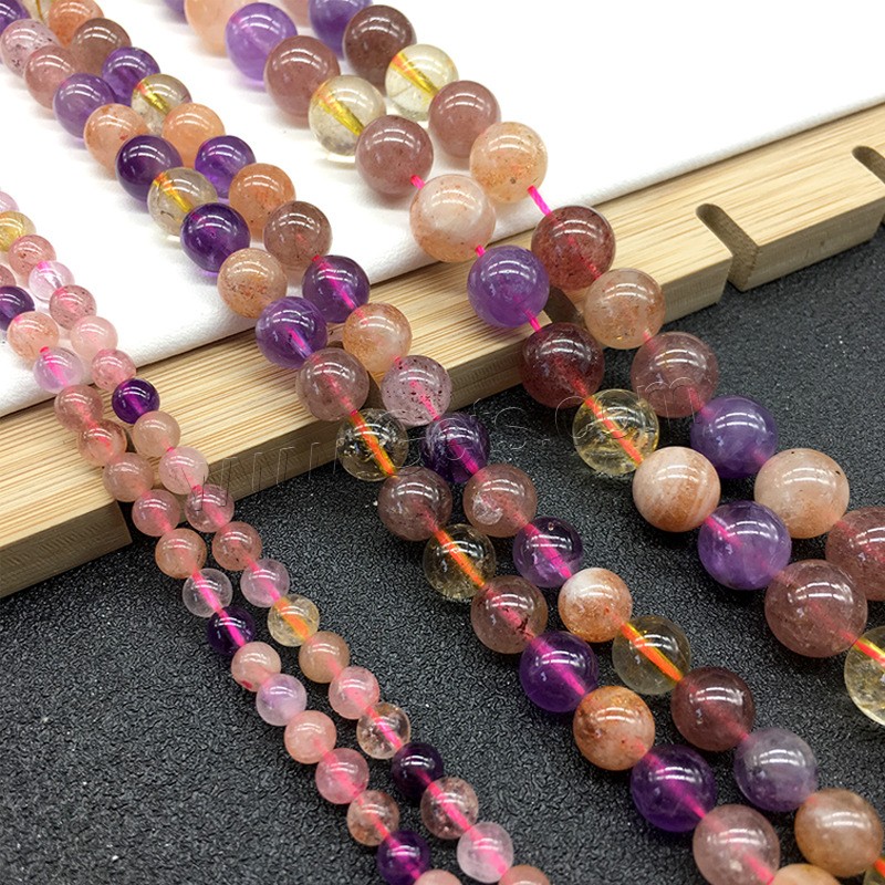 Quartz Beads, polished, different size for choice, purple, Hole:Approx 1mm, Sold By Strand