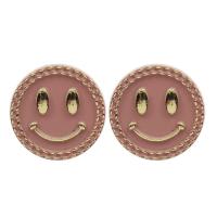 Acryl Knopf Zubehöre, Lächelndes Gesichte, keine, 21x9mm, Bohrung:ca. 2mm, ca. 500PCs/Tasche, verkauft von Tasche