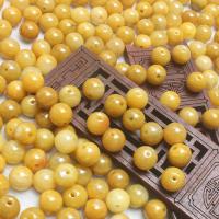 Jadeite Beads, Round, natural, yellow, 9.5-10mm Approx 1.5-2mm 