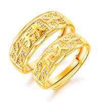 Brass Open Finger Ring, Adjustable golden, 8mm,6mm 