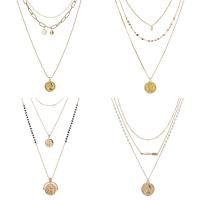 Zinc Alloy Necklace, with Plastic Pearl, with 5cm extender chain, gold color plated, oval chain & ball chain & for woman Approx 14.97 Inch, Approx 16.92 Inch, Approx 23.63 Inch 