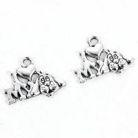 Zinc Alloy Animal Pendants, Dog, antique silver color plated Approx 2.5mm  