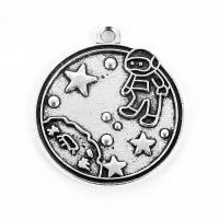 Zinc Alloy Jewelry Pendants, antique silver color plated 25-28mm Approx 2.5mm  
