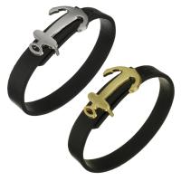 PU Leather Cord Bracelets, with Stainless Steel, Unisex 11mm Approx 9.5 Inch 