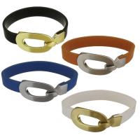 PU Leather Cord Bracelets, with Stainless Steel, Unisex 12mm Approx 7.5 Inch 