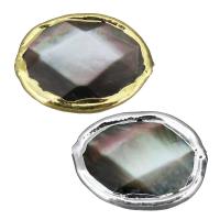 perla de cobre, metal, con Nácar, chapado, facetas, más colores para la opción, 21x16x5mm, agujero:aproximado 1mm, Vendido por UD