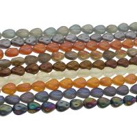 Perlas de cristal de moda, chapado en colorido, más colores para la opción, 9x11x7mm, agujero:aproximado 1mm, longitud:aproximado 23.62 , 55PCs/Sarta, Vendido por Sarta