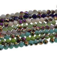 Perlas de cristal de moda, chapado en colorido, más colores para la opción, 8x8mm, agujero:aproximado 1mm, longitud:aproximado 21.25 Inch, 72PCs/Sarta, Vendido por Sarta