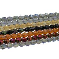 Perlas de cristal de moda, chapado en colorido, más colores para la opción, 8x9mm, agujero:aproximado 1mm, longitud:aproximado 25.59 Inch, 72PCs/Sarta, Vendido por Sarta