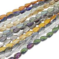 Perlas de cristal de moda, chapado en colorido, más colores para la opción, 9x14x5mm, agujero:aproximado 1mm, longitud:aproximado 26.92 , 50PCs/Sarta, Vendido por Sarta