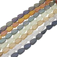 Perlas de cristal de moda, chapado en colorido, glaseado, más colores para la opción, 9x14x5mm, agujero:aproximado 1mm, longitud:aproximado 26.92 , 50PCs/Sarta, Vendido por Sarta