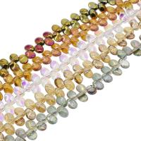 Gemischte Kristall Perlen, bunte Farbe plattiert, mehrere Farben vorhanden, 9x6x4mm, Bohrung:ca. 1mm, Länge:ca. 25.19 ZollInch, 150PCs/Strang, verkauft von Strang