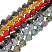 Perlas de cristal de moda, chapado en colorido, más colores para la opción, 13x16x10mm, agujero:aproximado 1mm, longitud:aproximado 23.62 , 40PCs/Sarta, Vendido por Sarta