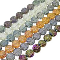 Perlas de cristal de moda, chapado en colorido, más colores para la opción, 14x7mm, agujero:aproximado 1mm, longitud:aproximado 25.19 , 55PCs/Sarta, Vendido por Sarta