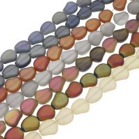 Perlas de cristal de moda, chapado en colorido, más colores para la opción, 13x15mm, agujero:aproximado 1mm, longitud:aproximado 25.98 , 55PCs/Sarta, Vendido por Sarta