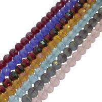 модные хрустальные бусы, Кристаллы, разноцветная плакировка, много цветов для вабора отверстие:Приблизительно 1mm, длина:Приблизительно 27.55 дюймовый, 72ПК/Strand, продается Strand