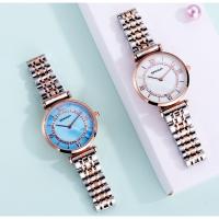 Women Wrist Watch, Stainless Steel, with zinc alloy dial & Glass, Chinese movement, plated, for woman & with rhinestone nickel, lead & cadmium free 