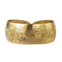 Zinc Alloy Cuff Bangle, antique gold color plated & for woman, 25mm, Inner Approx 65mm 