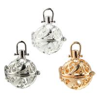 Zinc Alloy Hollow Pendants, plated, It could be opened and beads could be put inside. 25mmx19mm Approx 2.5mm 