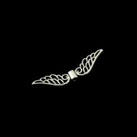 Wing Shaped Zinc Alloy Pendants, antique silver color plated, Korean style Approx 2.5mm  