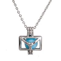 Stainless Steel Jewelry Necklace, platinum color plated, oval chain & for woman Approx 19.69 Inch 