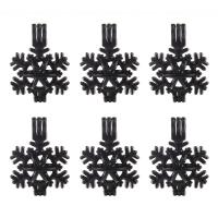 Zinc Alloy Hollow Pendants, Snowflake, gun black plated Approx 2.5mm 