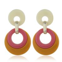 Acrylic Drop Earring, plated, for woman 
