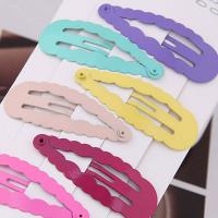 Hair Snap Clips, Zinc Alloy, plated, Girl, mixed colors, 46*17mm 