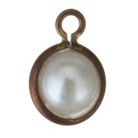 Brass Jewelry Pendants, with Plastic Pearl, high quality plated Approx 1.5mm 