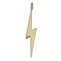Brass Jewelry Pendants, Lightning Symbol, high quality plated, gold Approx 2mm 