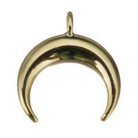 Brass Jewelry Pendants, Moon, high quality plated, gold Approx 2mm 