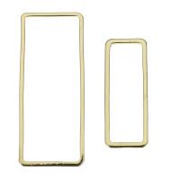 Brass Linking Ring, Rectangle, high quality plated gold 