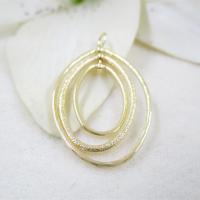 Brass Jewelry Pendants, gold color plated Approx 3mm 