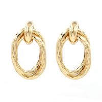 Zinc Alloy Stud Earring, Geometrical Pattern, plated, for woman, golden 