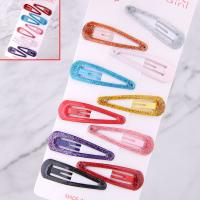 Hair Snap Clips, Zinc Alloy, plated, for woman, Random Color, nickel, lead & cadmium free, 48*15mm 
