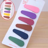 Hair Snap Clips, Zinc Alloy, plated, for woman, Random Color, nickel, lead & cadmium free, 50*20mm 