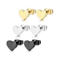Titan Stahl Ohrringe, Titanstahl, Herz, plattiert, für Frau, keine, 8x7mm, verkauft von Paar