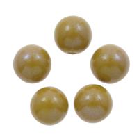 Acryl Schmuck Perlen, rund, erdgelb, 16x16mm, Bohrung:ca. 3mm, 500PCs/Tasche, verkauft von Tasche