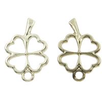Zinc Alloy Clover Pendant, Four Leaf Clover, gold color plated, hollow Approx 3mm 