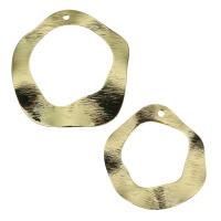 Brass Earring Drop Component & hollow, gold 
