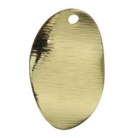 Messing Ohrring Tropfen Komponente, Goldfarbe, 12x18x2mm, Bohrung:ca. 1.5mm, verkauft von PC