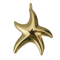Brass Jewelry Pendants, Starfish, gold Approx 1.5mm 