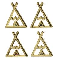 Brass Earring Drop Component, Triangle, with rhinestone & hollow Approx 1.5mm 