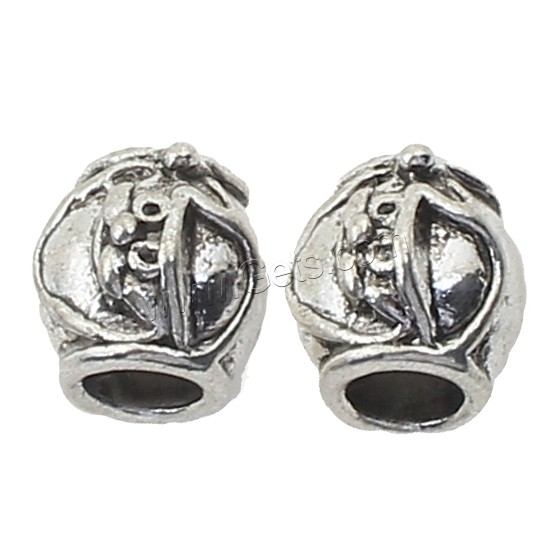 Zinc Alloy Jewelry Beads, plated, more colors for choice, 10x12x10mm, 125PCs/Bag, Sold By Bag