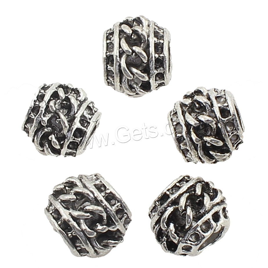 Zinc Alloy Jewelry Beads, plated, more colors for choice, 10x11x11mm, 125PCs/Bag, Sold By Bag
