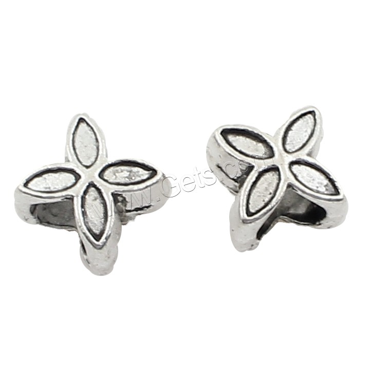 Zinc Alloy Flower Beads, plated, more colors for choice, 10x9x8mm, 250PCs/Bag, Sold By Bag