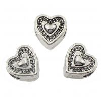 Zinc Alloy Heart Beads, plated Approx 