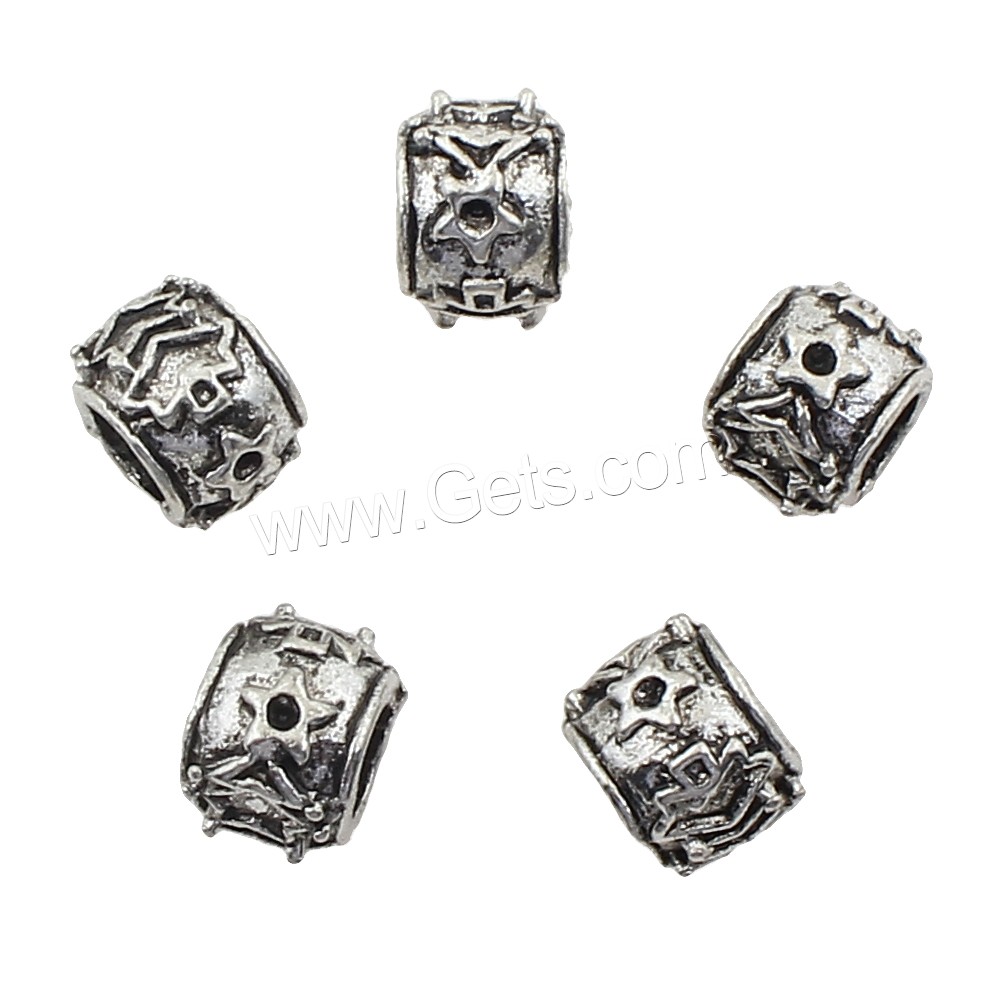 Zinc Alloy Jewelry Beads, plated, more colors for choice, 7x10x9mm, 250PCs/Bag, Sold By Bag