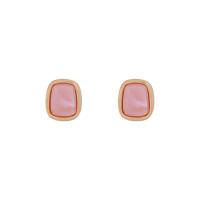 Zinc Alloy Stud Earring, with Resin, plated, for woman 