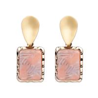 Zinc Alloy Drop Earring, Square, plated, for woman 